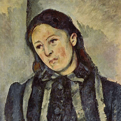 reproductie Portrait of madame Cezanne with loosened hair van Paul Cezanne